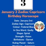January 3 Zodiac Capricorn