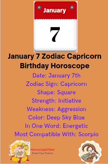 January 7 Zodiac Capricorn