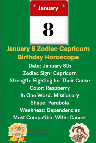 January 8 Zodiac Capricorn