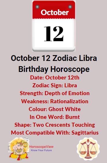 October 12 Zodiac Libra