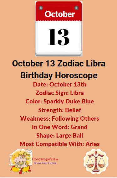 October 13 Zodiac Libra