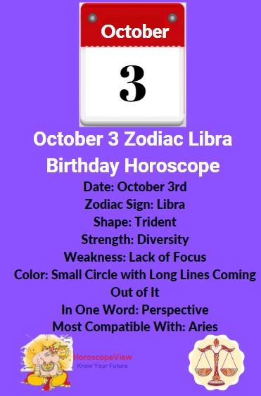 October 3 Zodiac Libra