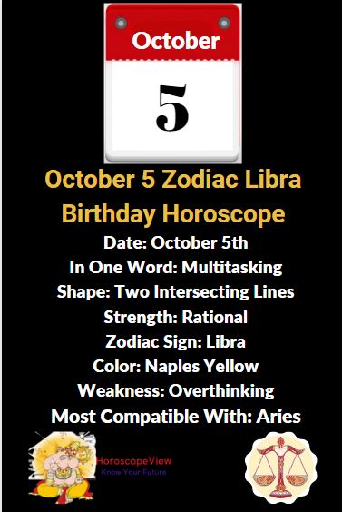 October 5 Zodiac Libra