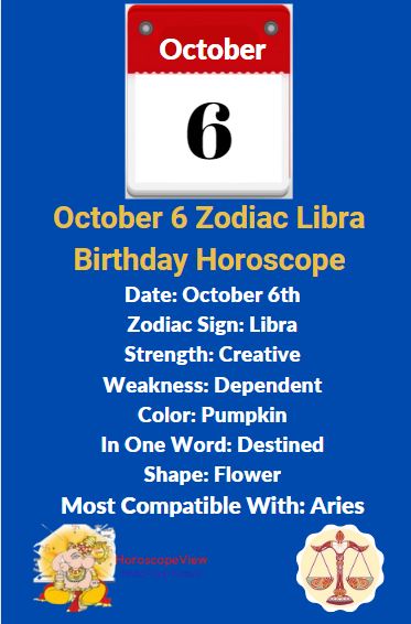 October 6 Zodiac Libra