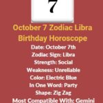 October 7 Zodiac Libra