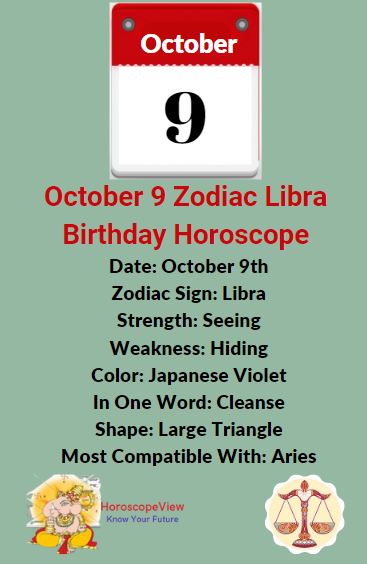 October 9 Zodiac Libra