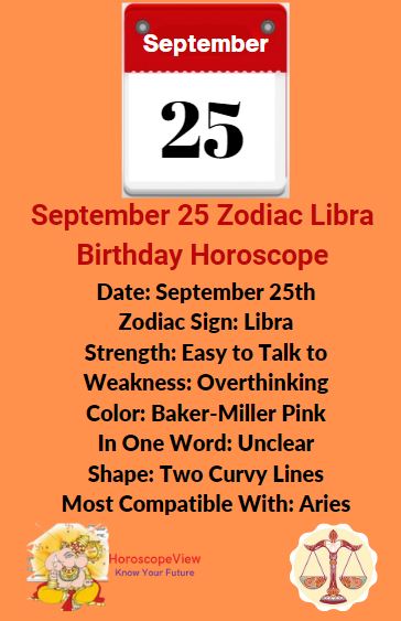 September 25 Zodiac Libra