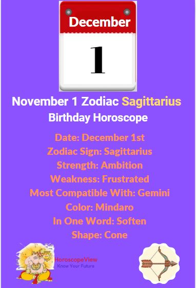 December 1 Zodiac
