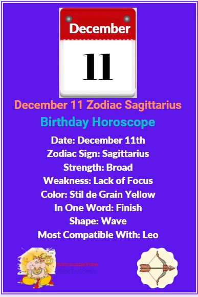 December 11 Sign Sagittarius