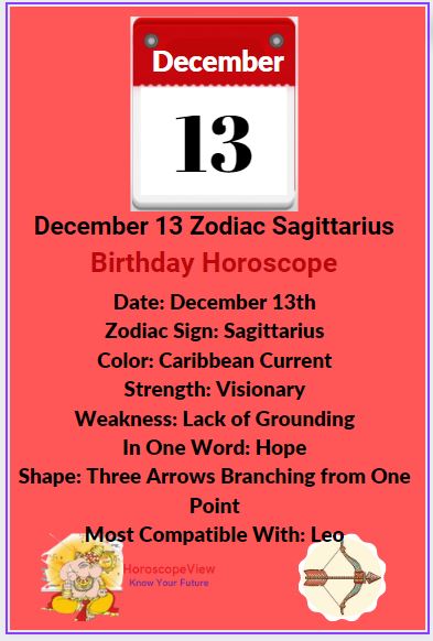 December 13 Zodiac Sign Sagittarius