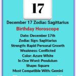 December 17 Zodiac Sign Sagittarius