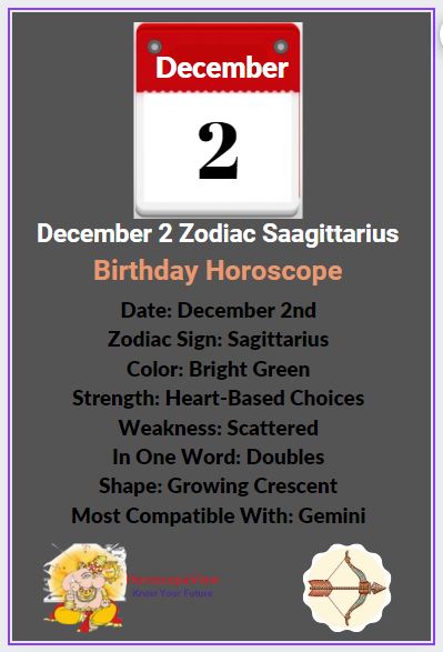 December 2 Zodiac