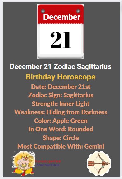 December 21 Sign Sagittarius