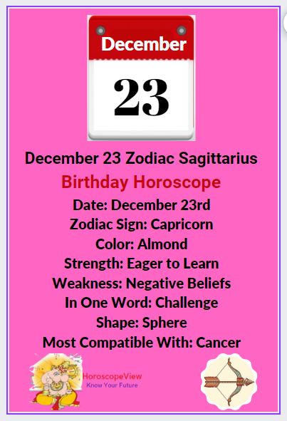 December 23 Zodiac Capricorn