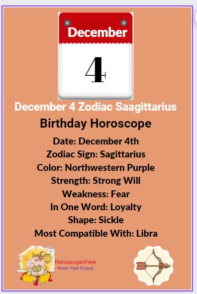 December 4 Zodiac Sign