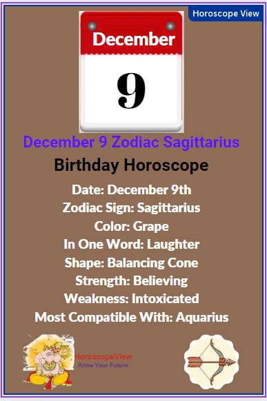 December 9 Zodiac Sagittarius
