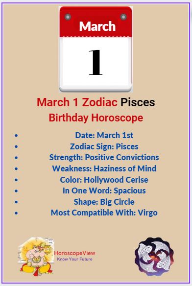 March 1 Zodiac