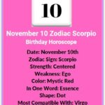 November 10 Zodiac Sign Scorpio