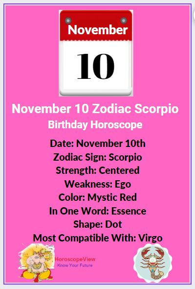 November 10 Scorpio
