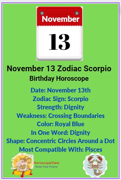 November 13 Zodiac