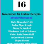 November 16 Zodiac