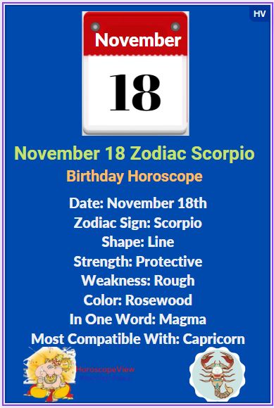 November 18 Zodiac