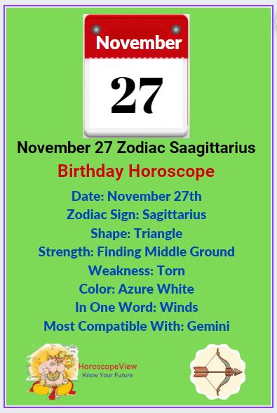 zodiac 27 november