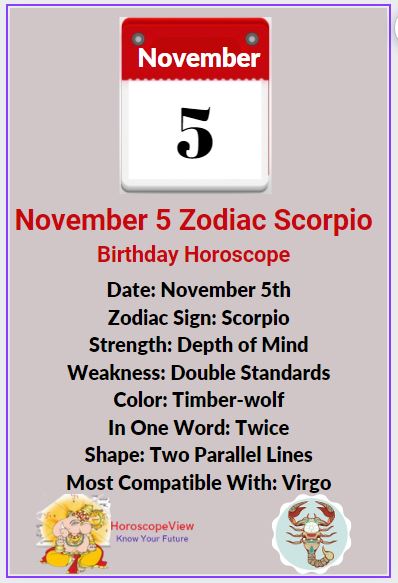 November 5th zodiac