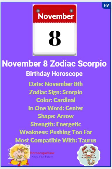 What Zodiac is November 8