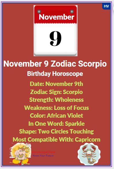 9 November zodiac sign