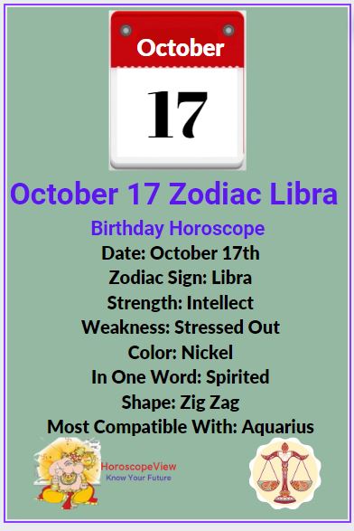October 17 Zodiac Libra