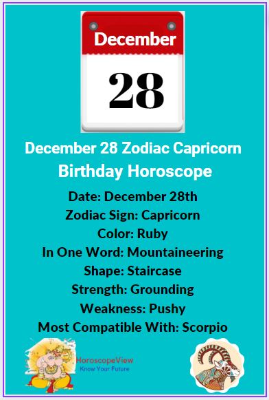 December 28 Zodiac Sign