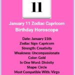 January 11 zodiac