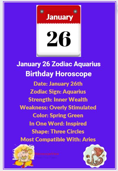 January 26 zodiac