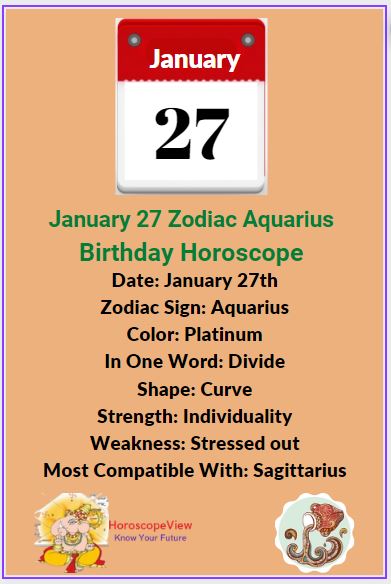 January 27 zodiac