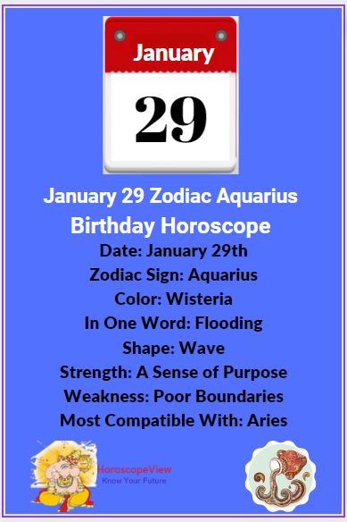 January 29 zodiac