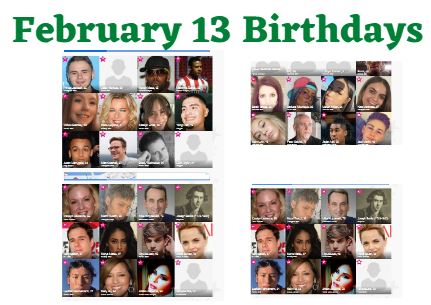 February 13 birthdays