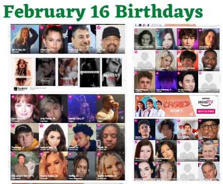 February 16 birthdays