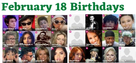 February 18 birthdays