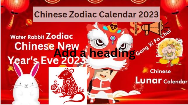 Chinese zodiac calendar 2023