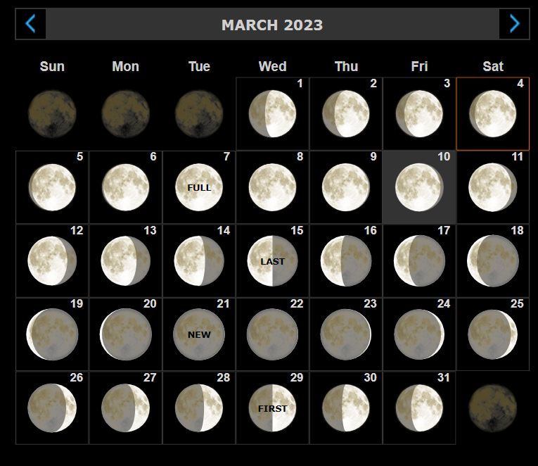 March 2023 moon