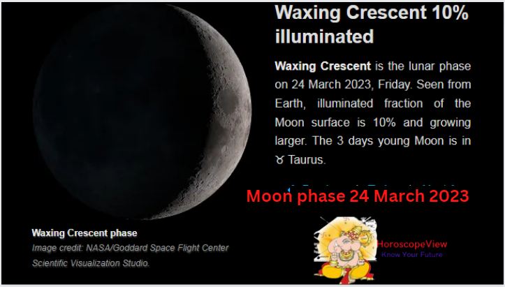 Moon Phase 24 March 2023