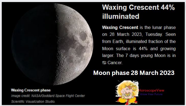 Moon Phase 28 March 2023