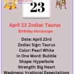 April 23rd Zodiac sign taurus
