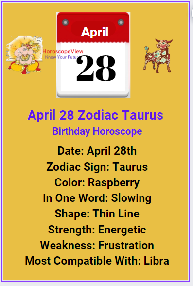 April 28 Zodiac Taurus