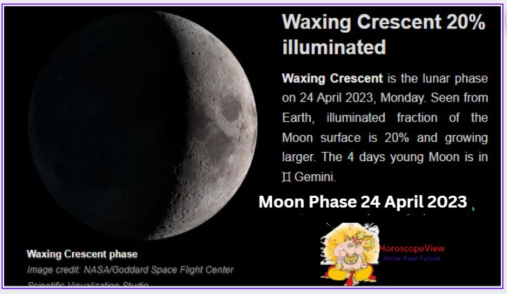 Moon Phase Today April 24 2022