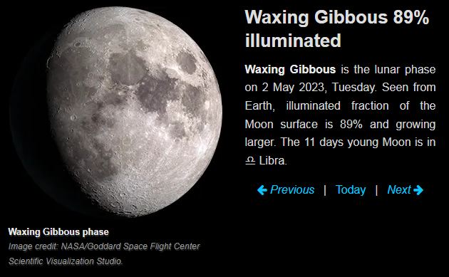 Moon Phase Today May 2 2023