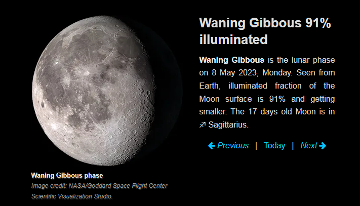 Moon Phase Today May 8 2023