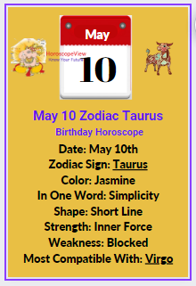 May 10 zodiac