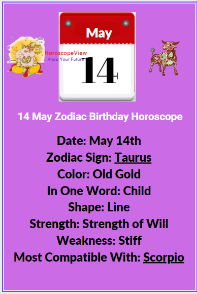May 14 Zodiac